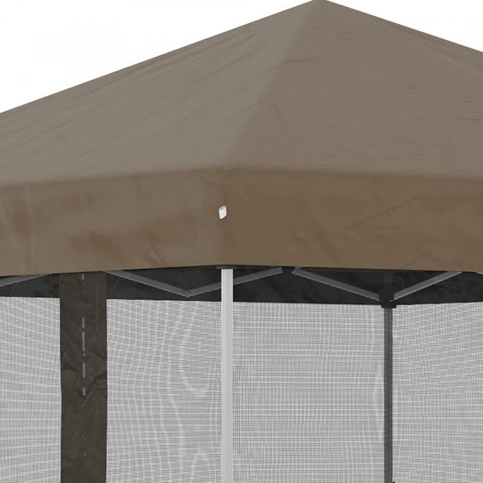 Outsunny 10' X 10' Pop-up Canopy Tent Outdoor Party Tent With Mesh Walls