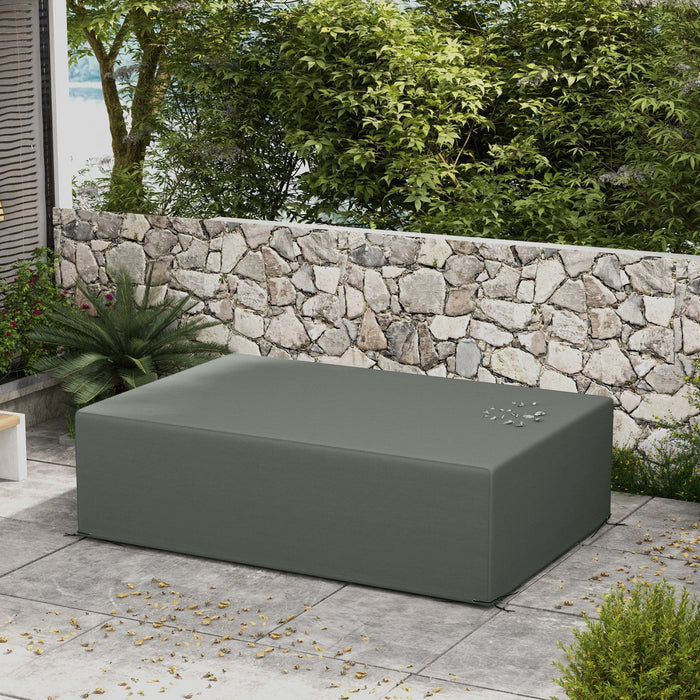 Outsunny 97" X 65" X 26" Outdoor Patio Furniture Cover, Waterproof, Grey