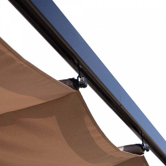 Outsunny 10' X 13' Aluminium Outdoor Pergola Gazebo Backyard Canopy Cover Square Sunshade Garden Gra