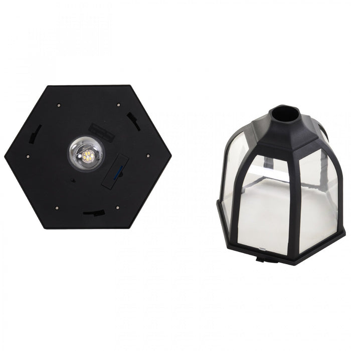 Outsunny 70\" Solar Torch Lights Outdoor Garden Lighting 6 LED Water-resist Auto On/off 6 Hours (blac