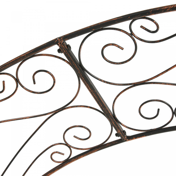 Outsunny 7.5ft Garden Metal Arch Outdoor Walkway Arbor For Decorative Climbing Vine Plants Patio Law