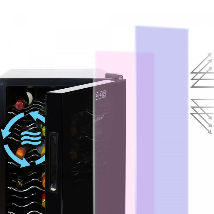 Koolatron 20 Bottle Wine Cellar with Mirrored Glass Door