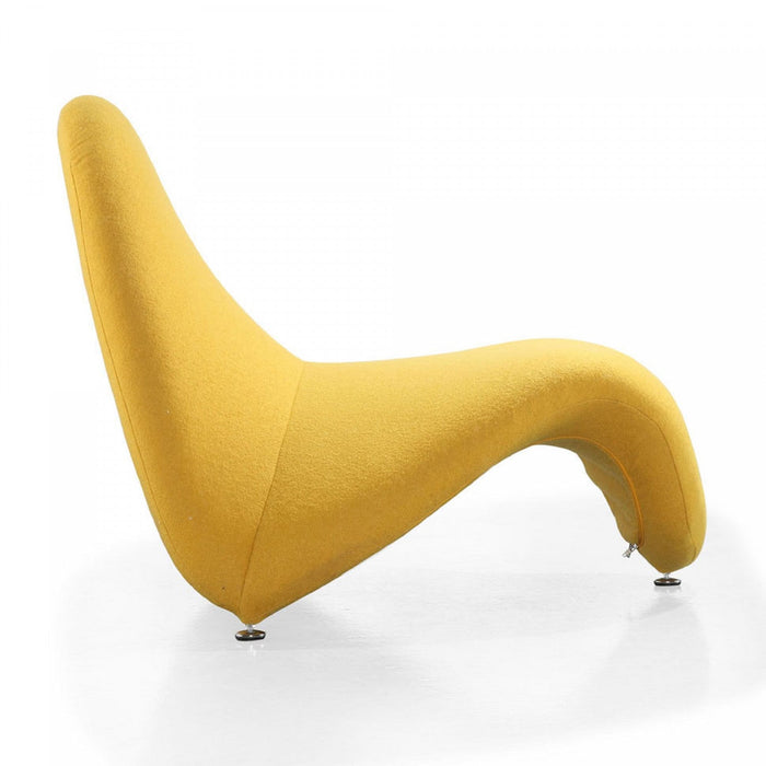 MoMa Modern Wool Blend Accent Chair in Yellow - Set of 2 