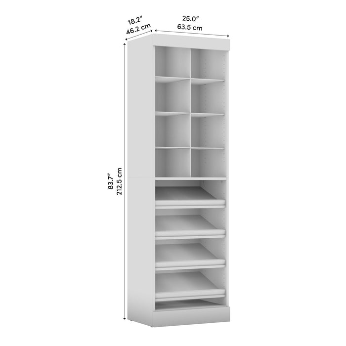 Bestar Pur 25 W Closet Shoe Organizer - White