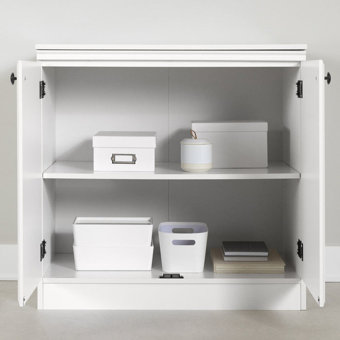Morgan Small 2-door Storage Cabinet - Pure White 