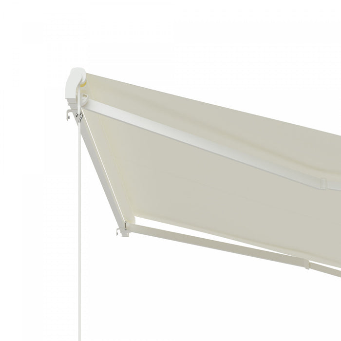 Outsunny 10' X 8' Electric Retractable Awning W/ Remote Controller, Cream White
