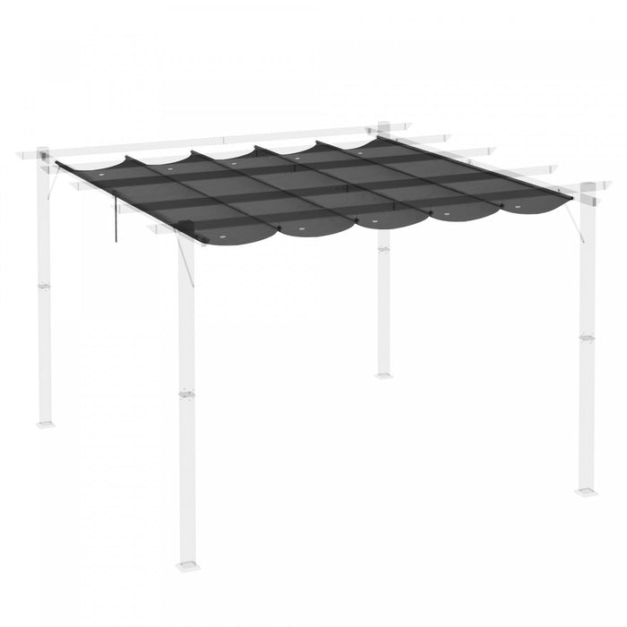 Outsunny Retractable Replacement Pergola Canopy For 10' X 10' Pergola, Pergola Cover Replacement, Da
