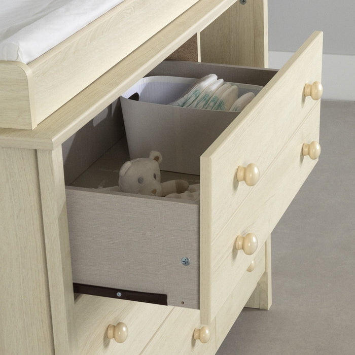 Little Smileys Changing Table - Bleached Oak