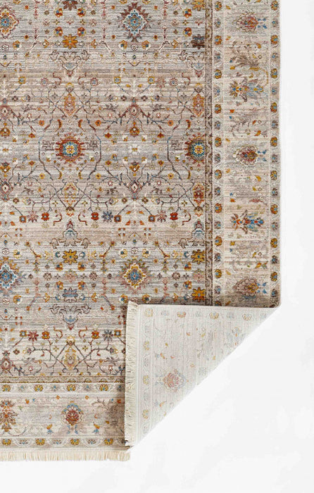 Zaina Traditional 8'0\" x 10'0\" Area Rug in Grey Indoor Area Rug 