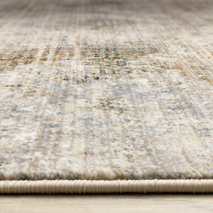 Sydney Beige Grey Cream Distressed Area Rug - 7'10\" x 10'2\"