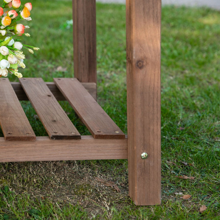 Outsunny Raised Garden Bed With 8 Grids And Storage Shelf, Elevated Planter Box With Legs, For Veget