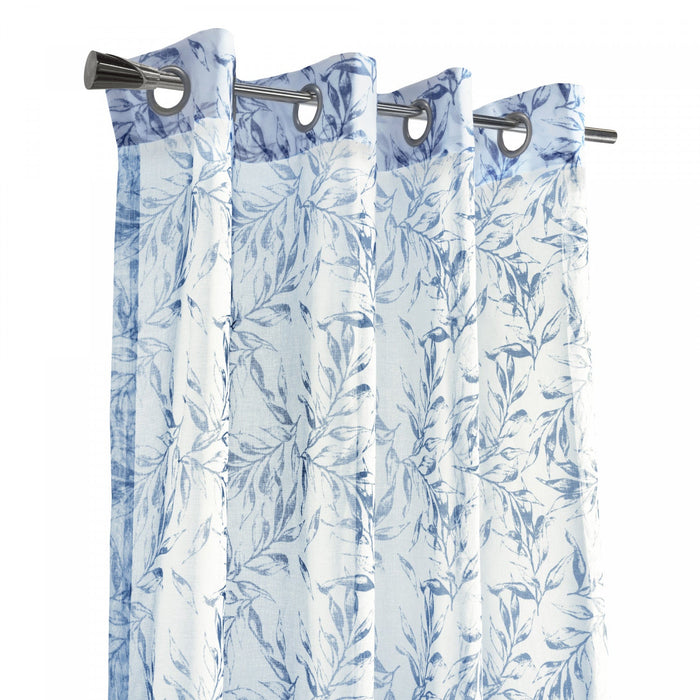 Habitat Jenny Indigo Light Filtering Grommet Curtain Panel - 52 x 95