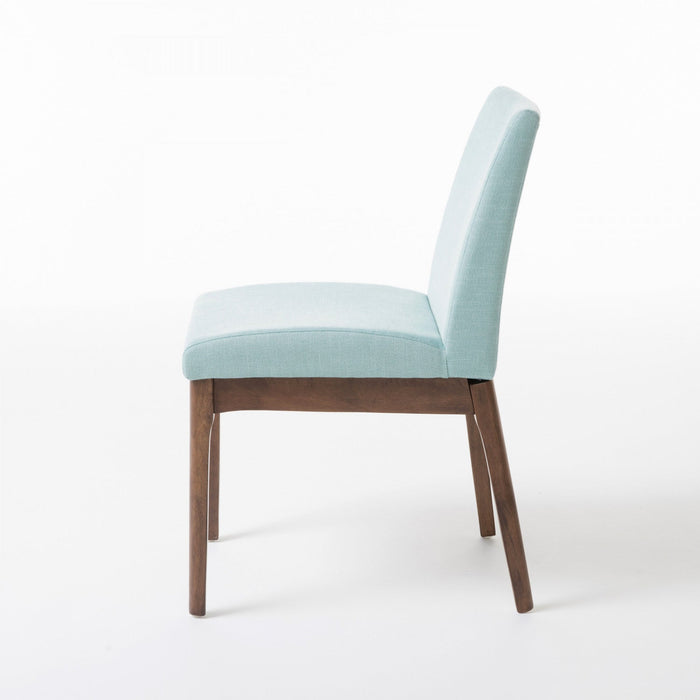 Anastasia Dining Chair Set Of 2 With Fabric Upholstery - Mint 