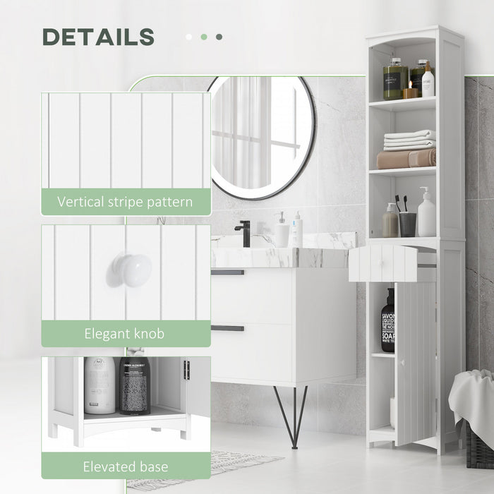 Homcom Bathroom Storage Cabinet With 3-tier Shelves
