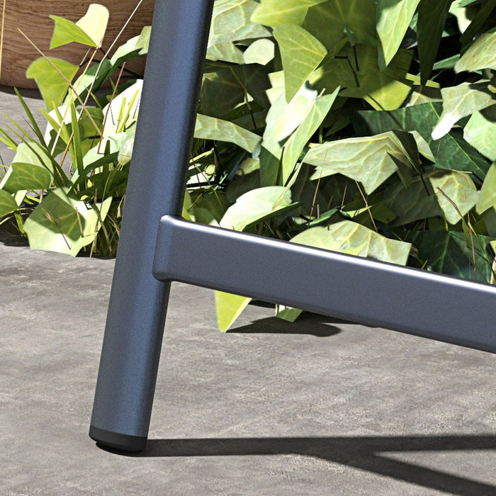 Outsunny Folding Patio Chair For 2 People With Armrest, Mesh Fabric Seat
