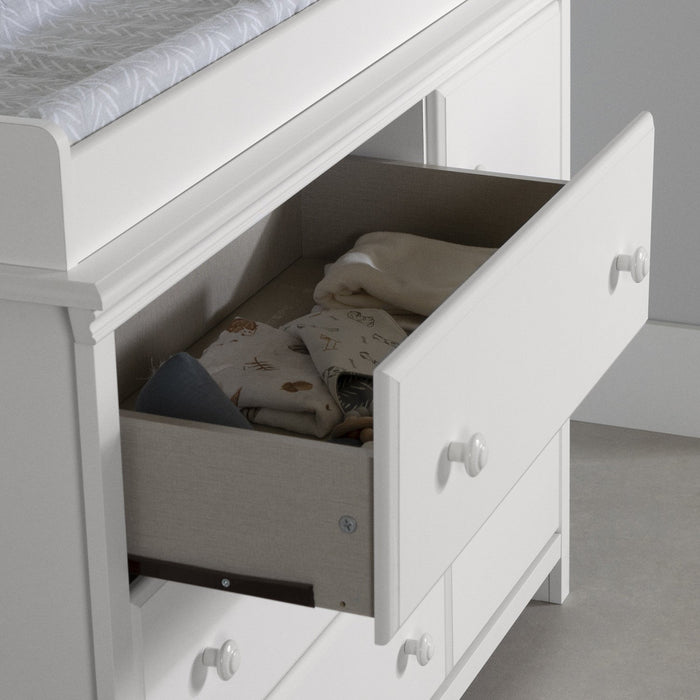 Cotton Candy Changing Table With Removable Changing Station - Pure White 