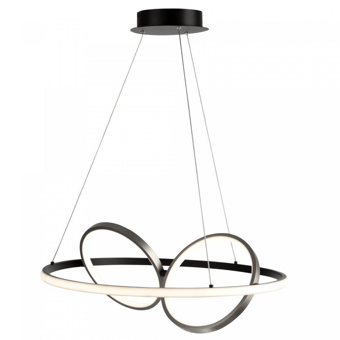 Gemini 32 W LED Black Nickel Flush Mount 