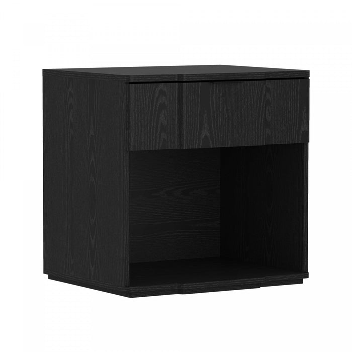 Clive Mid-Century Modern 22\" Nightstand in Black (1-Drawer) 