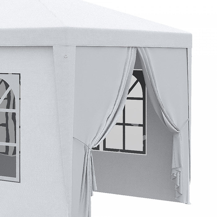 Outsunny 10' X 28' Party Gazebo Tent, Portable Folding Wedding Tent, Garden Canopy Event Shelter, Ou