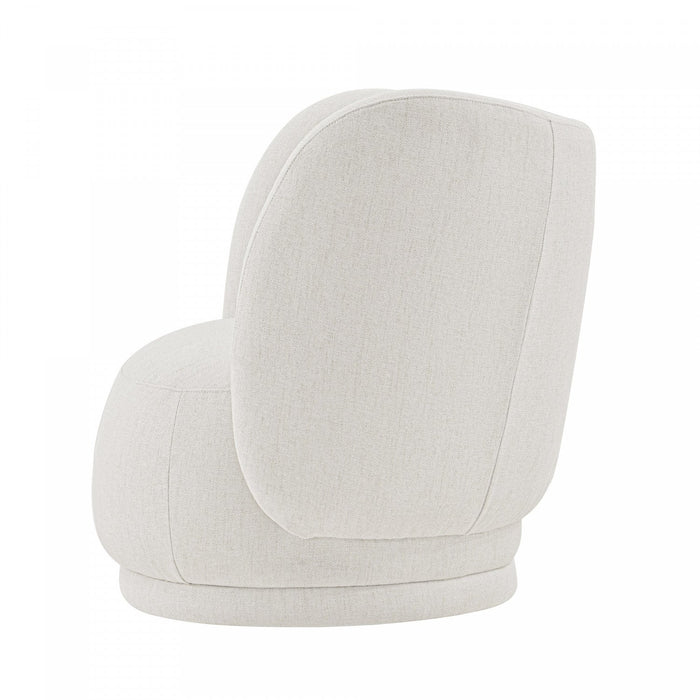 Siri Modern Upholstered Lounge Chair in Cream - Set of 2 