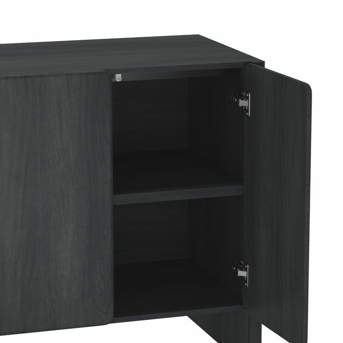 Linda Modern 60\" Sideboard in Charcoal Gray Buffet 