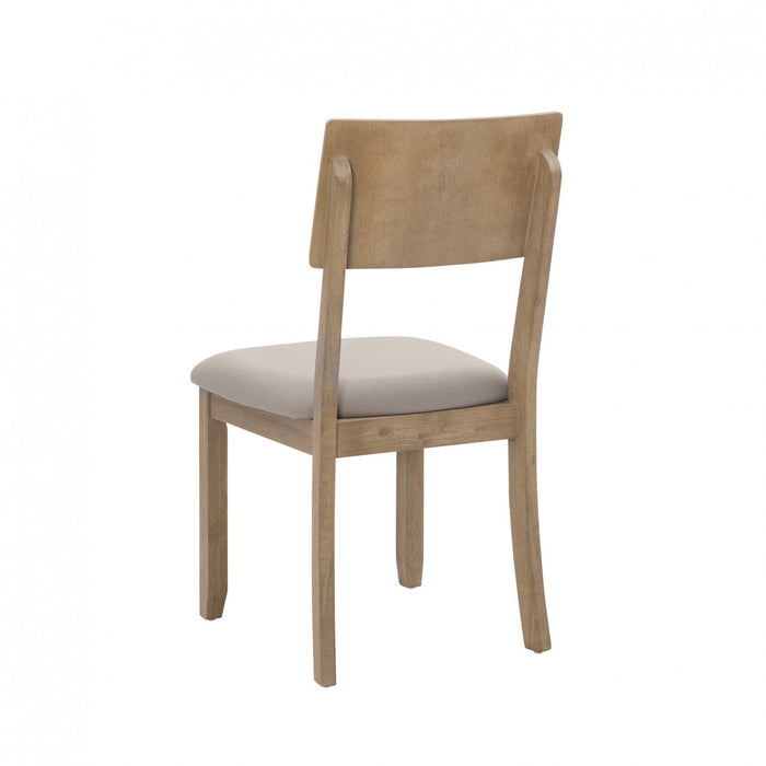 Jorissen Grey Linen-Look Fabric Dining Chair - Set of 2