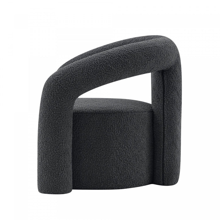 Darian Modern Boucle Lounge Chair in Black - Set of 2 