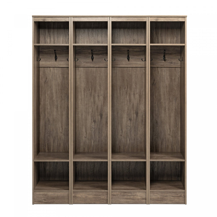 3-hook Narrow Hall Tree - Drifted Gray (set Of 4) 