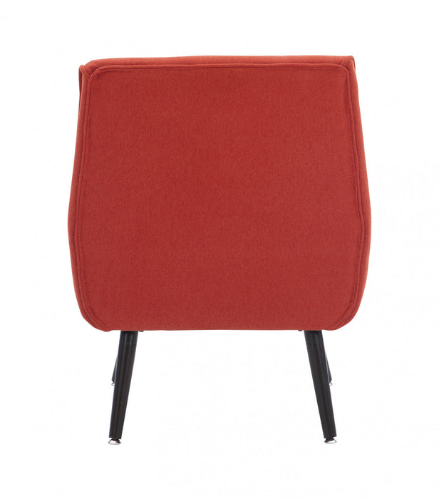 Trellis Pimento Fabric Accent Chair - Red