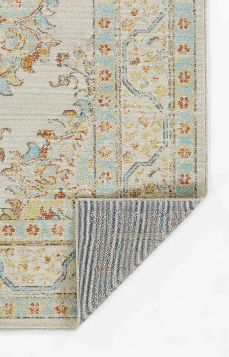 Esme Traditional 7'10\" x 10'6\" Area Rug in Ivory Indoor Area Rug 