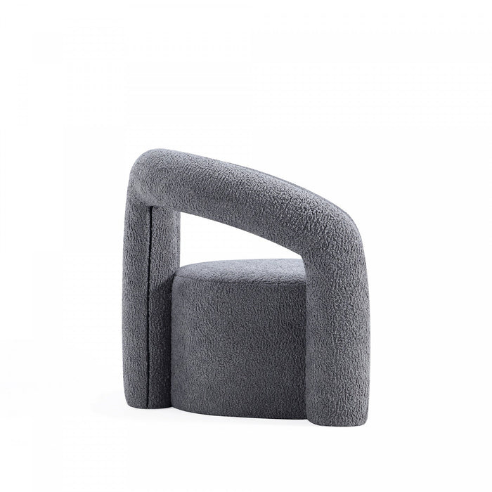 Darian Modern Boucle Lounge Chair in Gray - Set of 2 