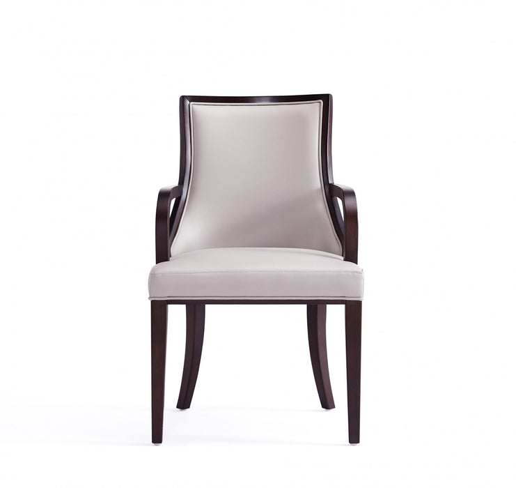 Grand Traditional 8-Piece Dining Chair Set in Light Gray 