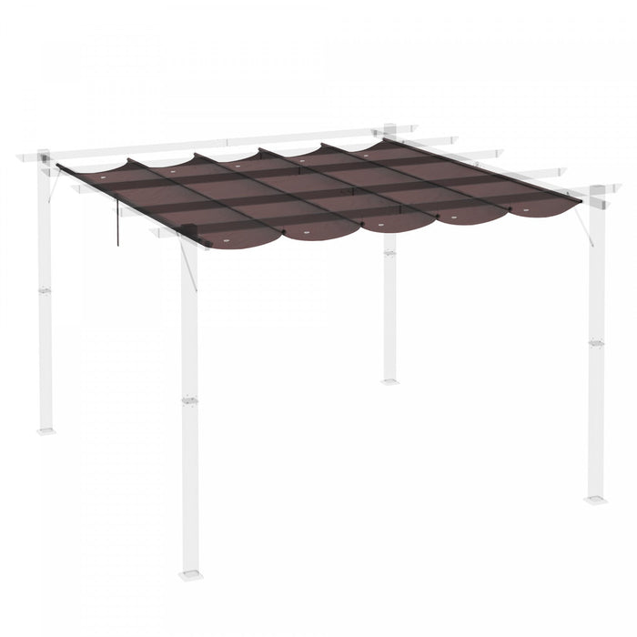 Outsunny Retractable Replacement Pergola Canopy For 10' X 10' Pergola, Pergola Cover Replacement, Co