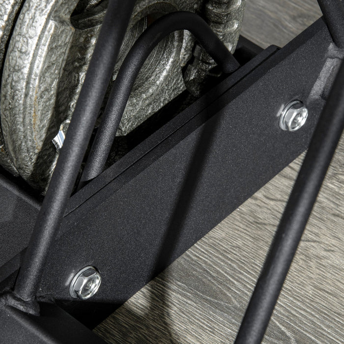Soozier Horizontal Weight Rack, Weight Plate Rack Holder, Bumper Plate Storage With Transport Wheels