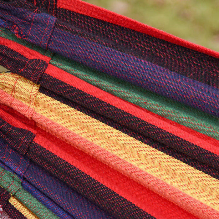 Outsunny 114\" Outdoor Hammock, Extra Large Brazilian Style Hammock Cotton, Portable Hanging Camping 