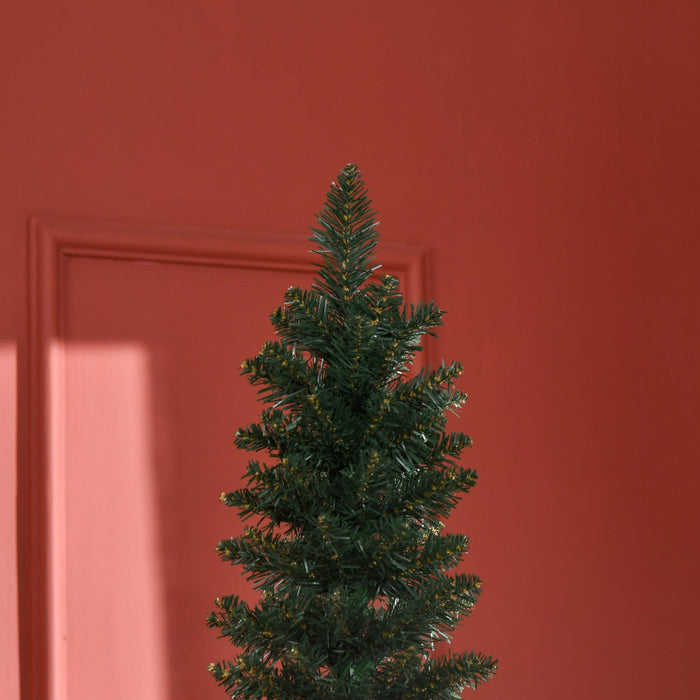 Homcom 7ft Artificial Christmas Tree Holiday Pencil Tree Indoor