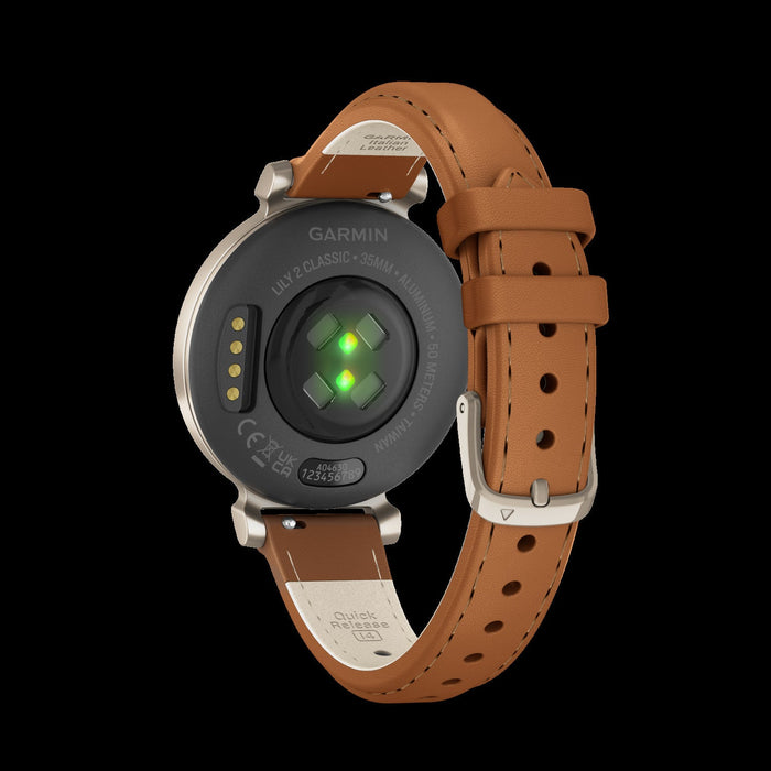Garmin Lily™ 2 Smartwatch - Health Tracking With Stylish Patterned Lens, Touchscreen - Cream Gold