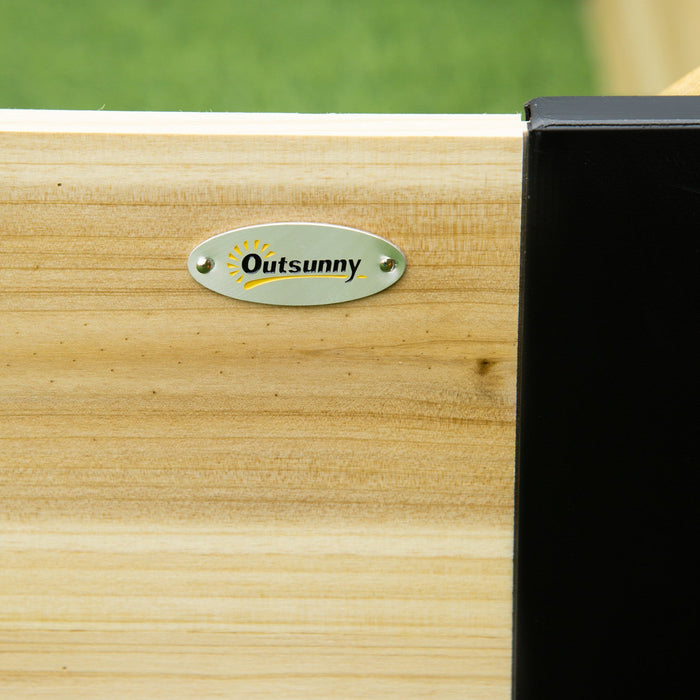 Outsunny 47\" X 47\" Raised Garden Bed With Metal Corner Bracket, Easy To Install Planter Box For Grow