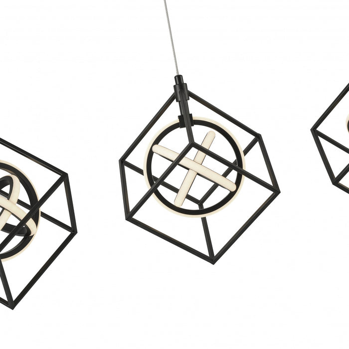 Tulip Collection Integrated LED 4-Light Island Light - Matte Black