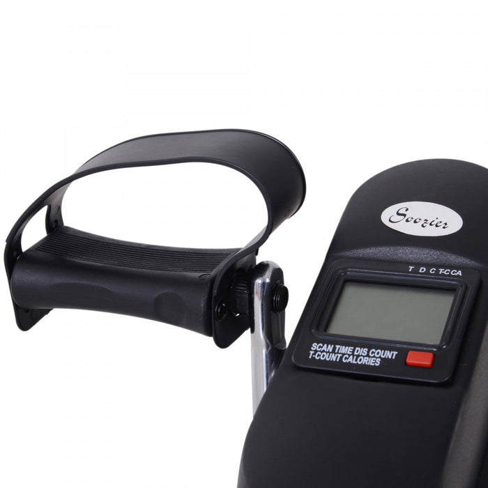 Soozier Portable Mini Pedal Exercise Bike Indoor Cycle Fitness Arm Leg W/ Lcd Display, Black