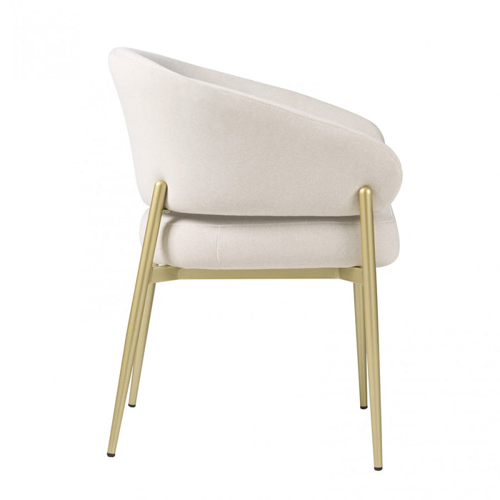 Jeremy Modern Dining Chairs Set Of 2 With Fabric Upholstered Side Chairs And Metal Frame,beige 