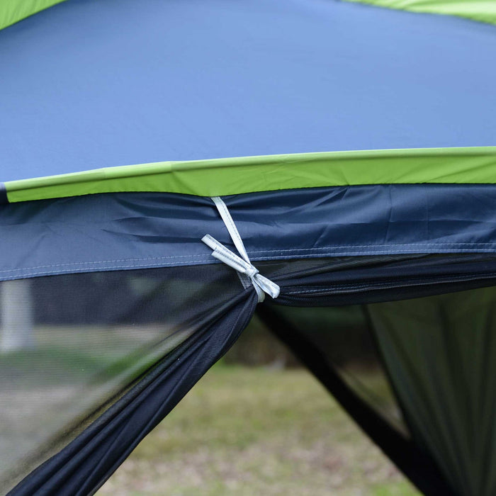 Outsunny 12' X12' X 7' 5-8 Persons Portable Outdoor Camping Tent Water Resistant Shelter Hiking Pop 