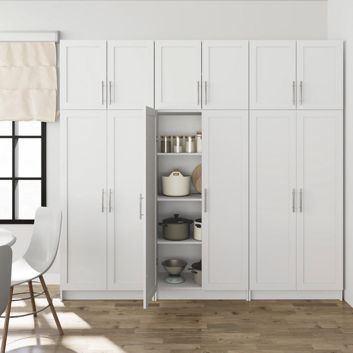 Elite Plus 3-shelf 6-piece Garage Storage Cabinet Set - White 