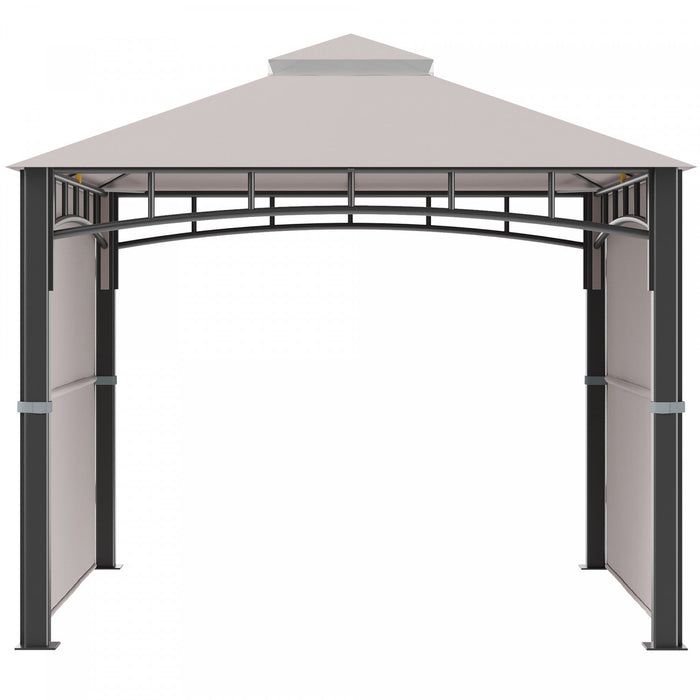 Outsunny 10' X 10' Outdoor Gazebo With Adjustable Dual Canopy, Double roof Gazebo Canopy, Three Size