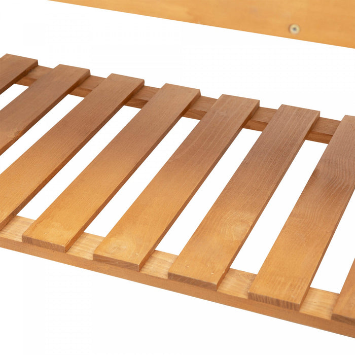 Outsunny Wooden Raised Garden Bed With Wheels And Brakes, Elevated Planter Box With Trellis And Shel