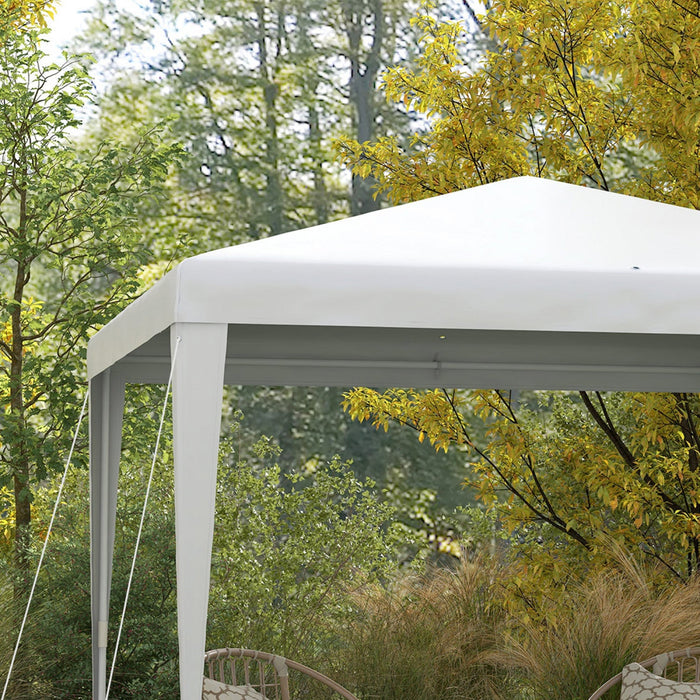 Outsunny 10x10ft Party Tent Portable Gazebo, Folding Garden Canopy Event Shelter Outdoor Sunshade Wh