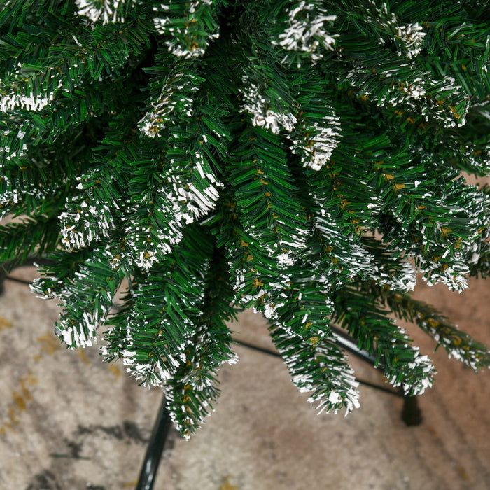Homcom 6ft Artificial Snow Dipped Pencil Christmas Tree With 570 Branch Tips