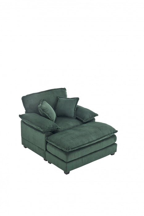 Liam 46.9\" Modern indoor corduroy sofa with 2 soft cushions ,Green Sofa  
