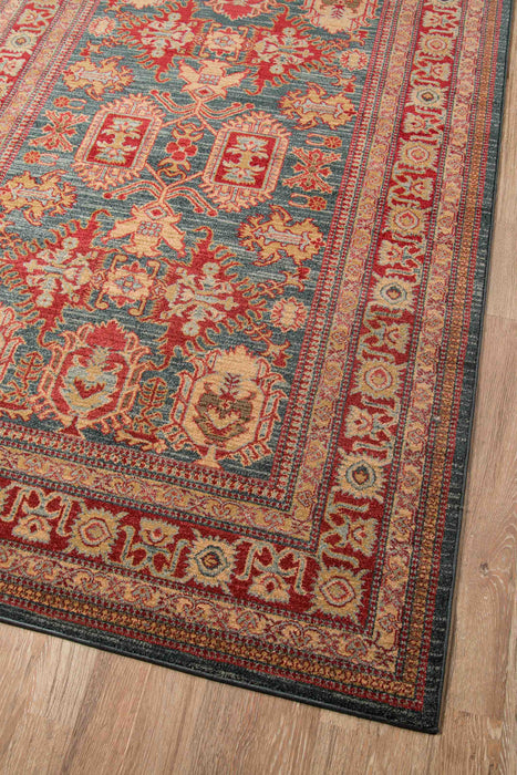 Lena Traditional 2'3\" x 7'6\" Runner Rug in Blue Indoor Area Rug 