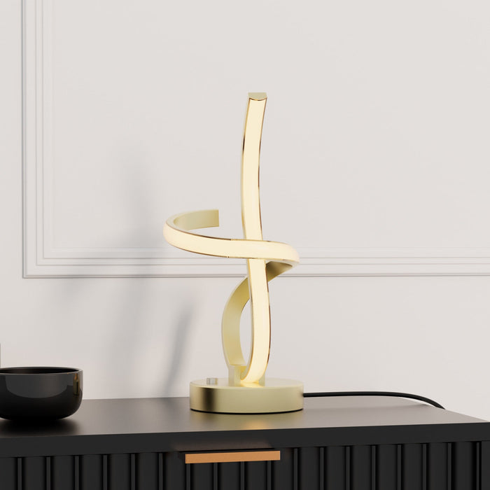 16\" Golden Swirl LED Table Lamp  